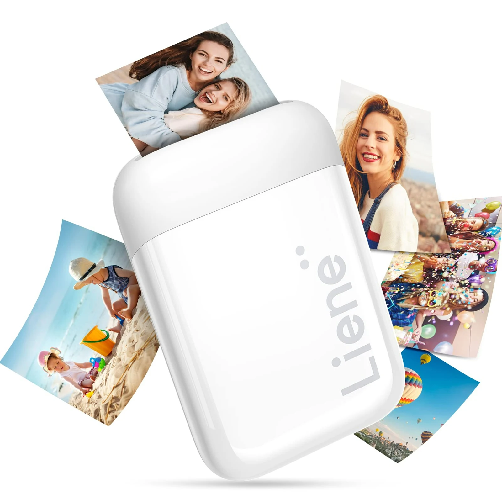 

Liene Portable Photo Printer Wireless Smartphone Instant Picture Printer Mini Printer with 5 ZINK Technology Adhesive Paper