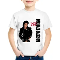 2023 New Children's Fashion Michael Jackson Rock Cool T-shirt Children's Summer Top Boys/Girls Casual Wear 2