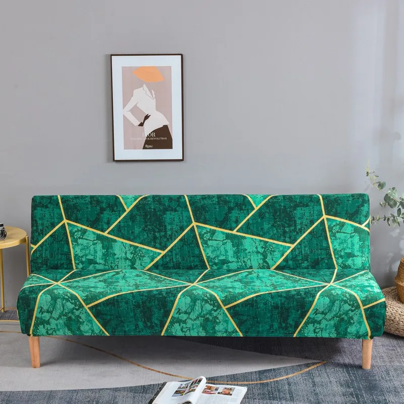 2024 new style folding sofa bed cover sofa covers spandex stretchdouble seat cover slipcovers for living room geometric print 3