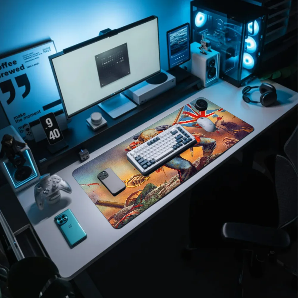Band I-Iron Cool M-Maiden Custom Skin PC Gaming Mouse Pad Gamer Desk Mats Keyboard Pad Mause Pad Muismat for Teen Girls Bedroom 2