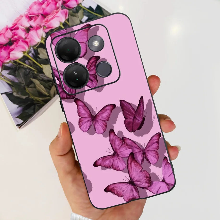 Luxury Marble Soft Silicone Back Cover Phone Case for Infinix Smart 7 Series