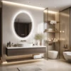 LED Bathroom Mirror Backlit Round Vanity Mirror with Lights Wall Mounted Anti-Fog Lighted Bathroom Mirror Dimmable Makeup Mirror 2