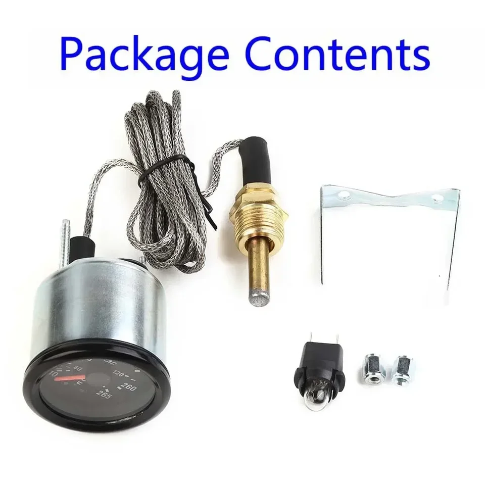 センサー付き機械式水温計,車のアクセサリー,130 ℃, 52mm, 12v,1 センサー付き機械式水温計,車のアクセサリー,130 ℃, 52mm, 12v,1