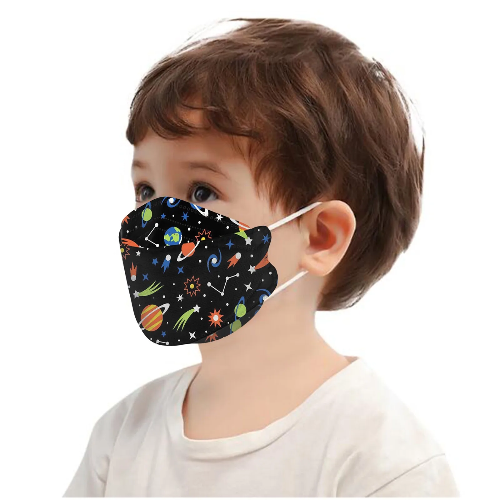 10 Pack Kids Cartoon Print Disposable masque Protective Fabric 4 Layer 3D маска mascarilla Monder Scarf Halloween Cosplay MasK