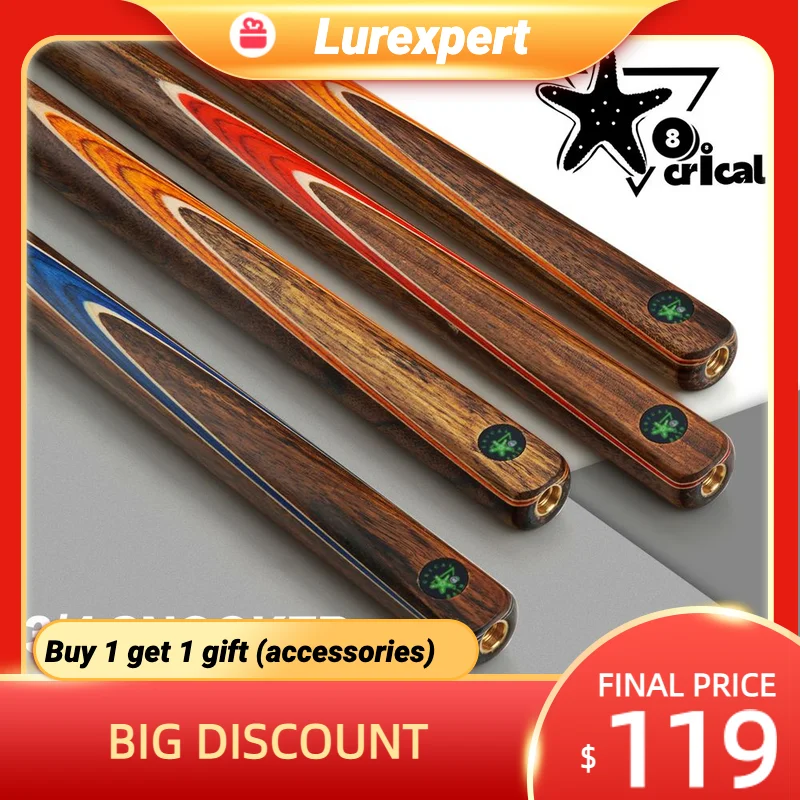 CRICAL 3/4 Piece Snooker Cue with Case Extension North American Ash