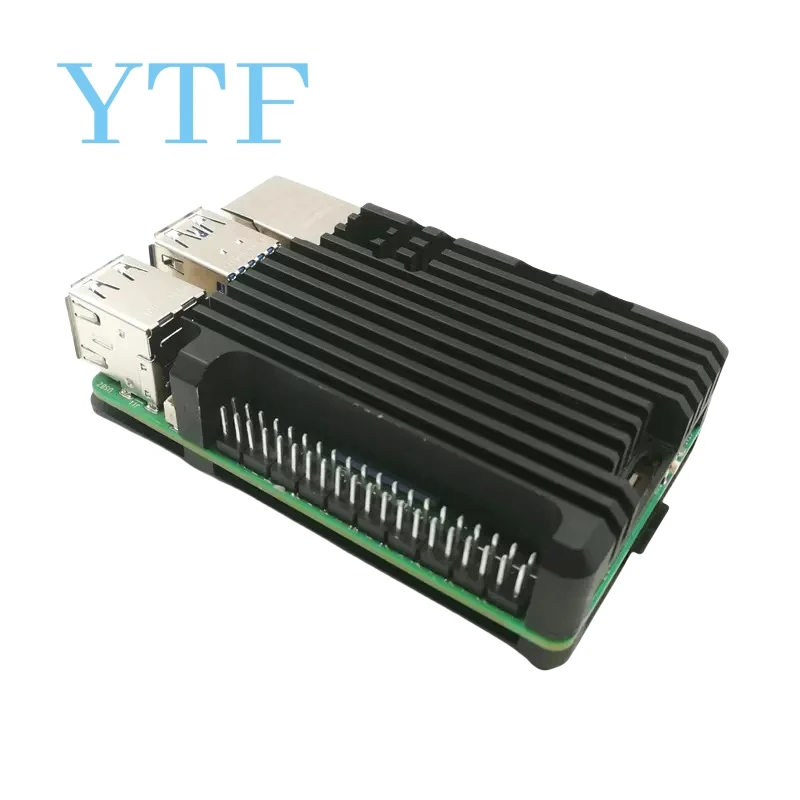 Raspberry Pi 5 Aluminum Case Metal Shell Cooling Fan Silicone Heatsink Active Passive Cooling Radiator Cooler For RPi 5