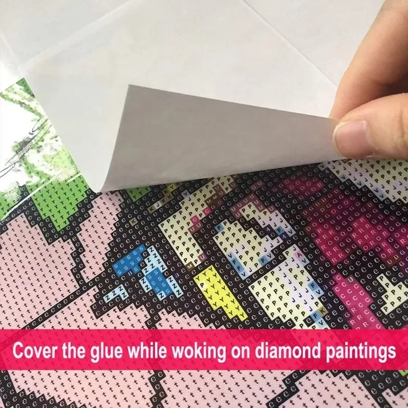 10 Sheets Diamond Painting Cover Dust Paper Cover Replacement Double Sided Oil Painting Paper Diamond Accessories