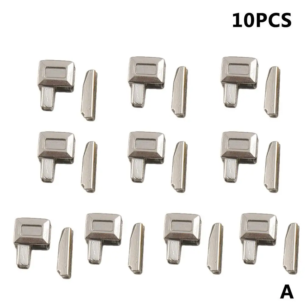 10 Sets Zinklegierung Reparatur Reißverschluss Stopper Schwarz/Silber/Gold Offenes Ende Reißverschluss Stopper DIY Nähen Reißverschluss Zubehör für Kleidung – Detail 1