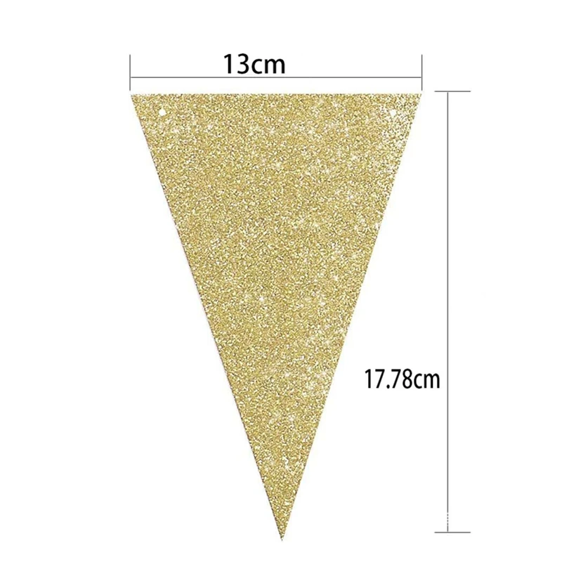 Party Decorations party decorations Paper Gold Sage Green Triangle Flags Pennant Bunting Garland For Safari Party Greenery Baby Shower Birthday Party Decor