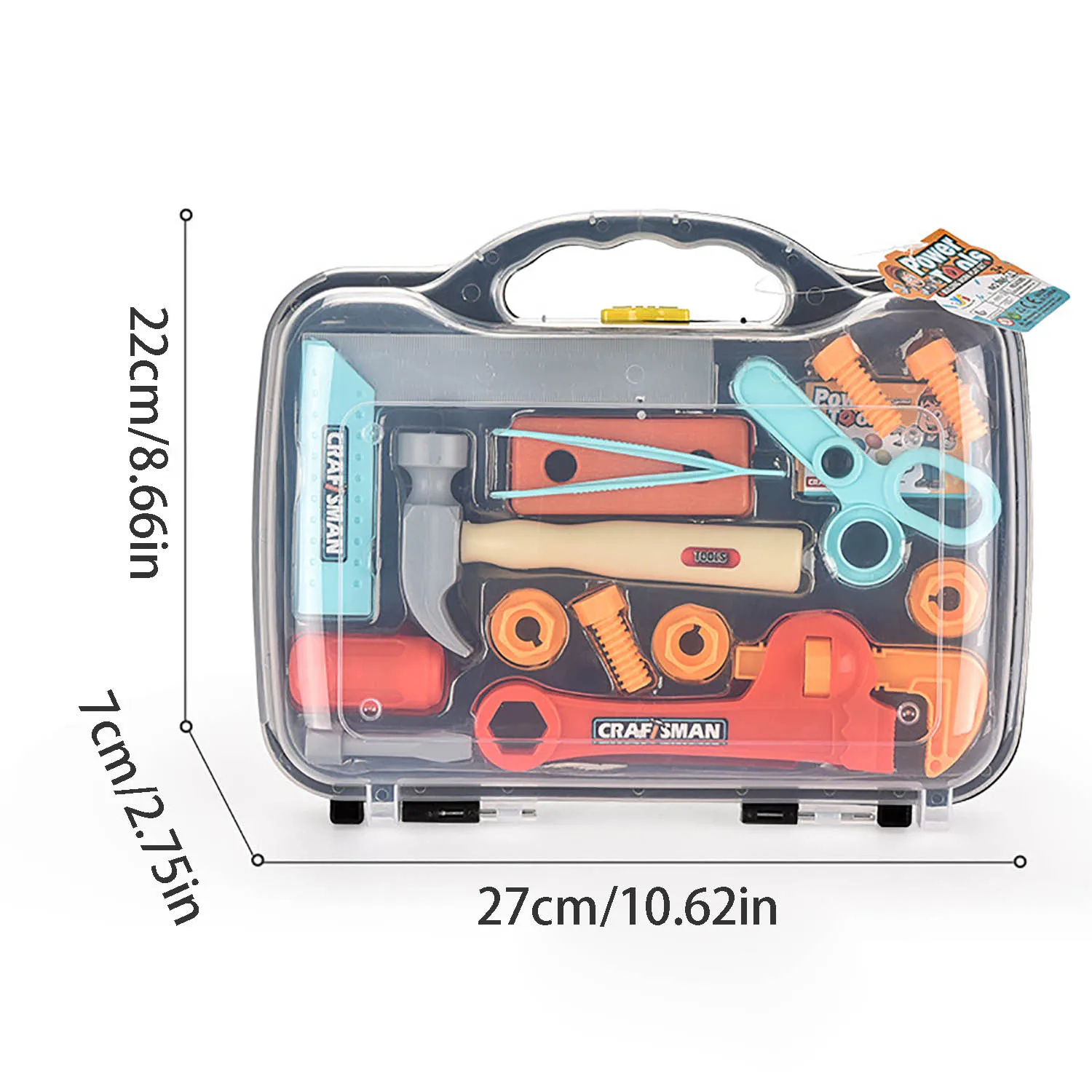 Kids Construction Toys Kids Pretend Play Set Kids Educational Toys Home Repair Toys Model Assembly Tools Children's Tool Carrying Case Disassembly and Assembly Engineering Series Storage Box DIY Assembling for Home Toys
