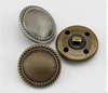 New Metal Copper Buttons Shield Stripe Universal Buttons DIY Denim Coat Coat Decorative Buttons 50pcs/bag 3
