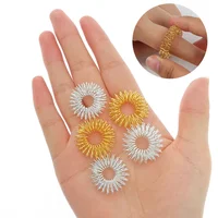 5-15pcs Acupressure Rings Spiky Sensory Finger Rings Set for Teens Adults Stress Reducer Massager Stress Relief Fidget Toys 2