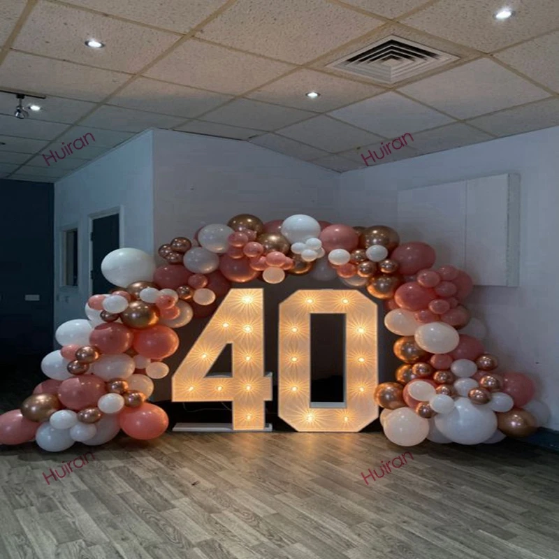 Led Light Number Decor led light number decor 91.5cm Giant Led Light Birthday Number Figure 1st Birthday Anniversary Wedding Baby Shower Decor 30 40 50 Number Frame