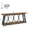 70.9 inch Extra Long Console Table,  Industrial Sofa Table Behind Couch with 2 Tier Storage Shelf ,  Narrow Entryway 2
