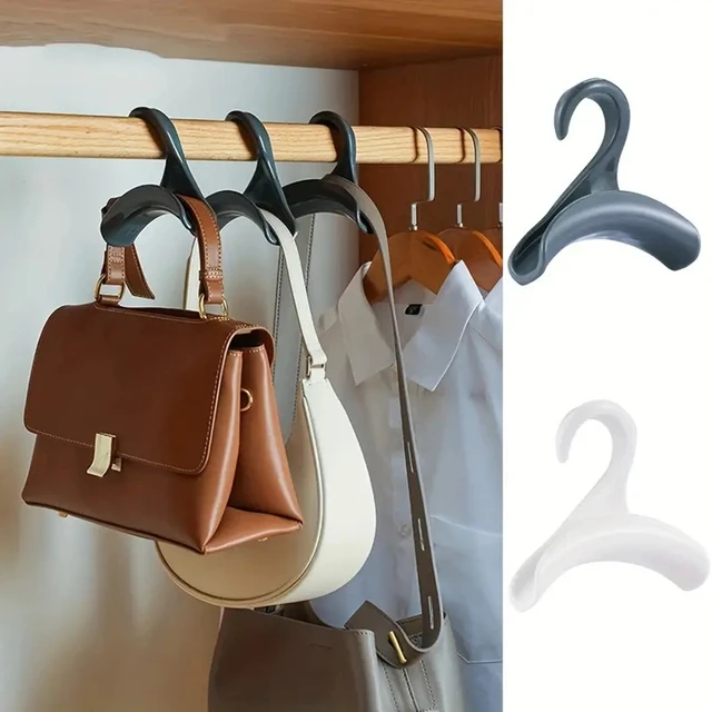 Purse Hanger for Closet, Unique Twist Design Bag Hanger Purse Hooks, Large Size Closet Rod Hooks for Hanging Bags, Purses, Handbags, Belts, Scarves