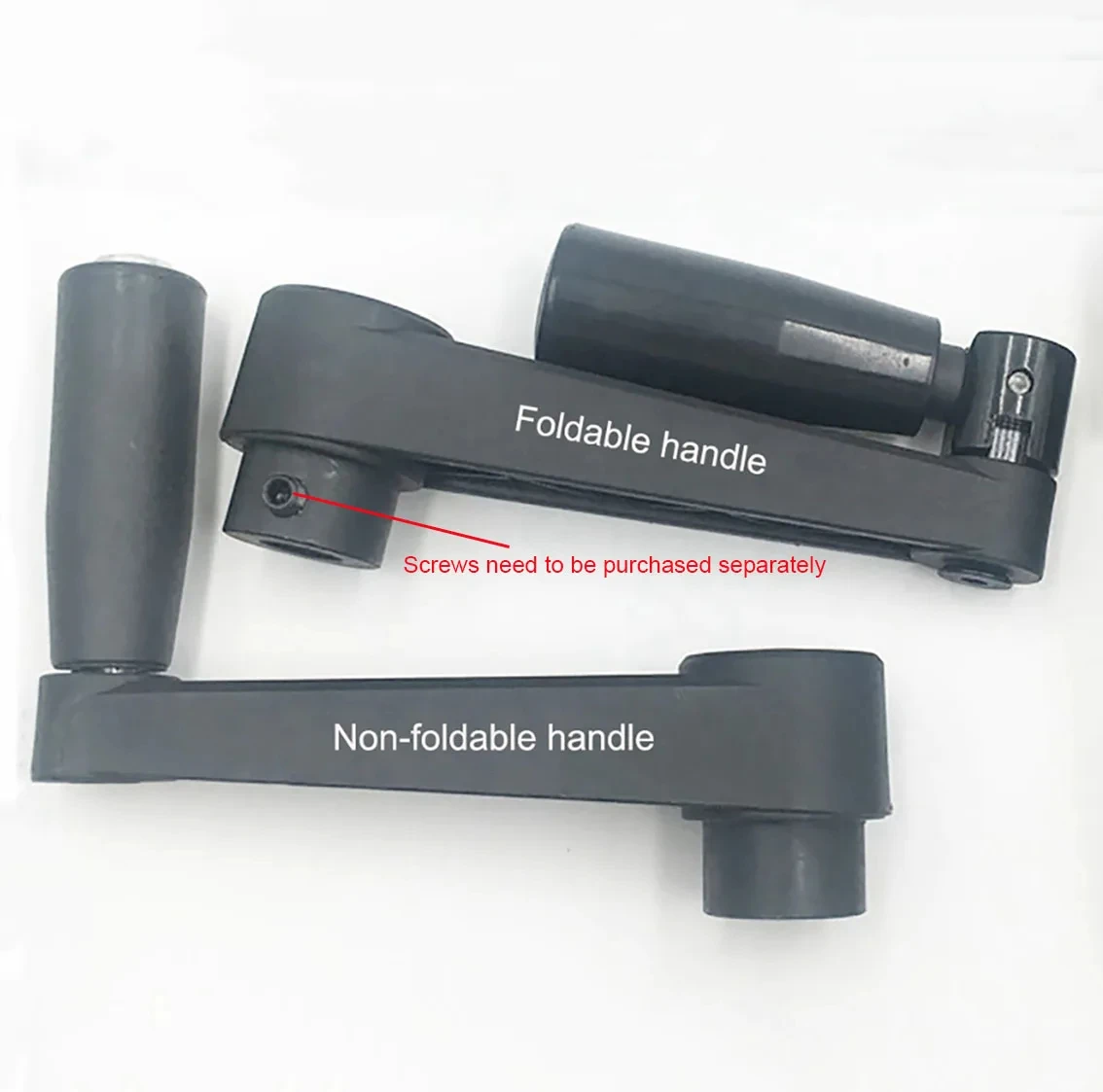 Black Circular/square Hole Installation Non Foldable Crank Rotating Handle Length 63-160mm For Turning And Milling Machines 1PCS,mounting crank handles