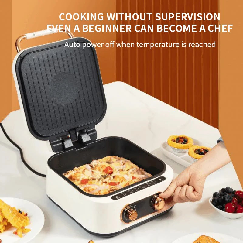 Household double-sided heating, timed multifunctional frying and baking machine, non stick pot, suspended heating 3