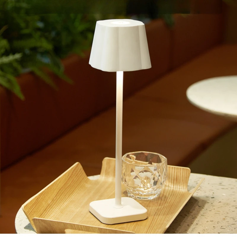 

USB Rechargeable Desk Lamp LED Cordless Table Lamps Waterproof Touch Switch Stepless Dimming Table Lamp for Bedroom Night Light