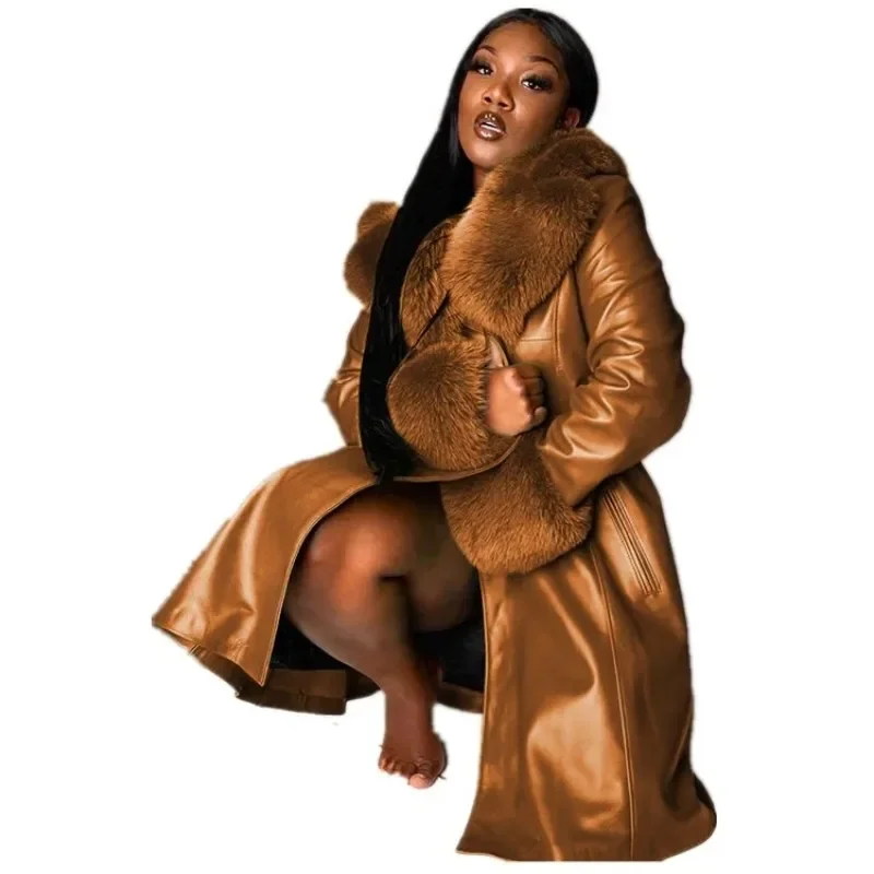 new-model-2023-women-leather-coat-fur-collar-casual-winter-lapel-long-sleeve-pu-zipper-plus-size-fashion-womens-cozy-jackets