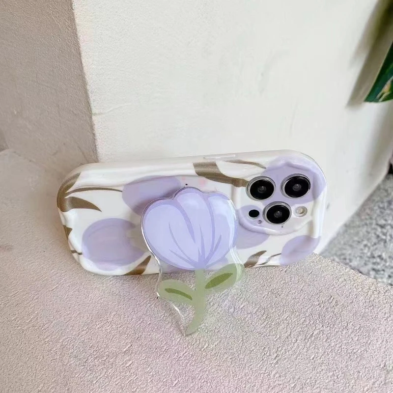 Tulip Grip Tok Holder Wave TPU Phone Case