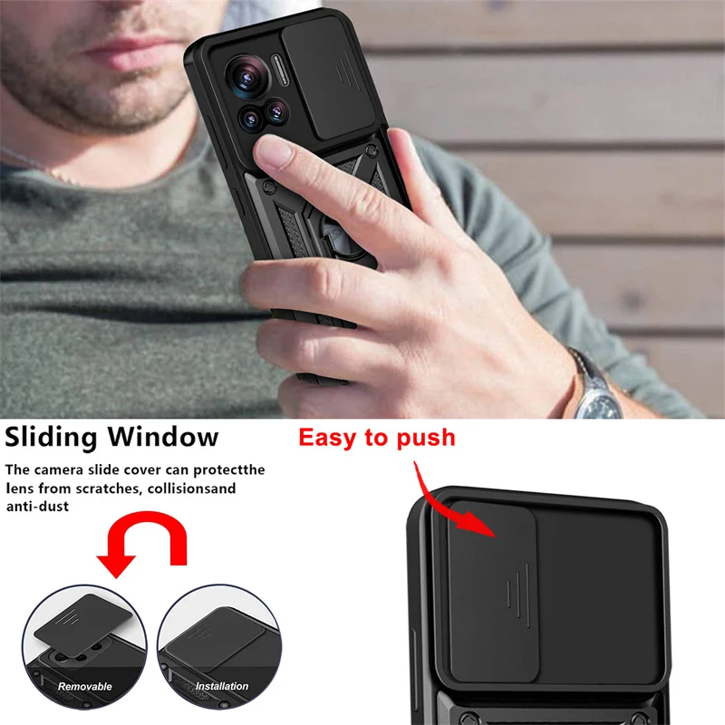 For Motorola Edge 30 Ultra 5G Case Car Magnetic Holder Stand Armor Phone Cases For Moto Edge30 Lite Edge 30 Fusion Neo Cover 2