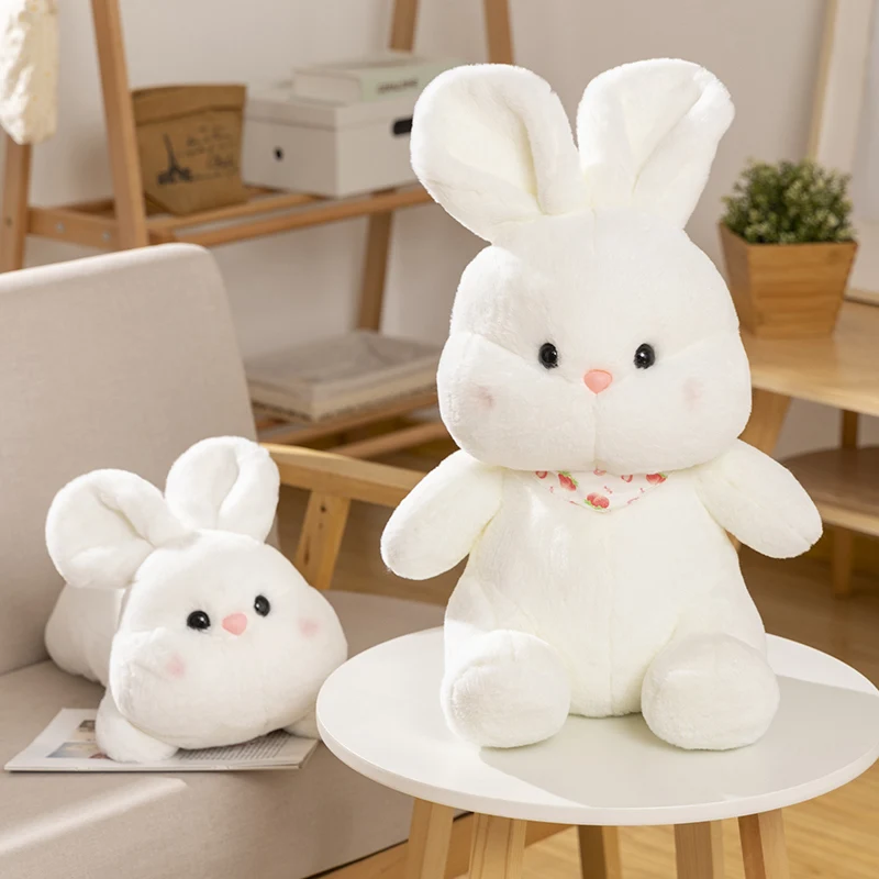 Kawaii White Bunny Plush Toys Stuffed Soft Cartoon Animals Rabbit Dolls Babys Appease Pillow for Girl Birthday Gift Home Decor