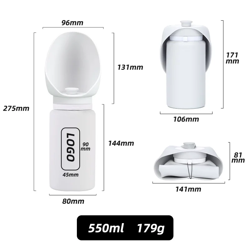 Accessori per animali domestici: ciotola per l'acqua per cani, borraccia portatile pieghevole da viaggio per esterni, dispenser d'acqua per cani durante le passeggiate._voghion.com