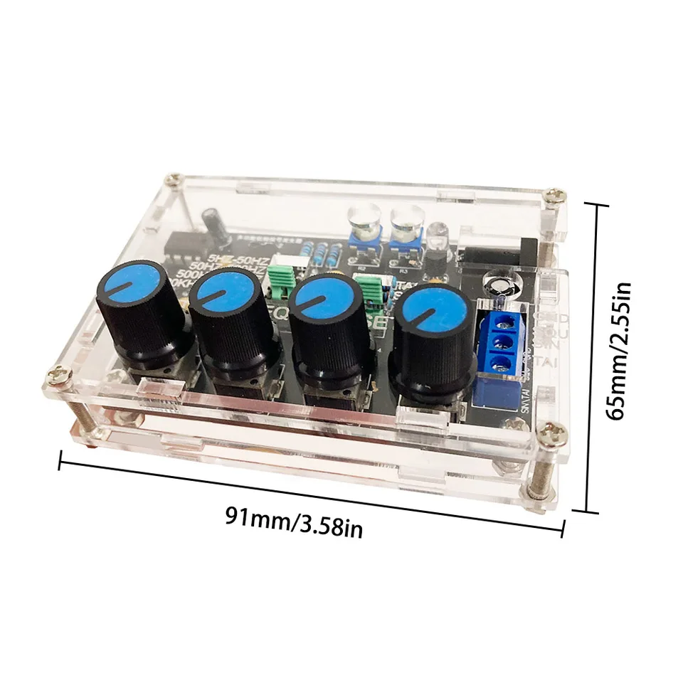 DollaTek ICL8038 DIY hoge precisie signaalgenerator, sinus driehoek vierkante zaagtand uitgang 5 Hz ~ 400 kHz, instelbare frequentiebereik