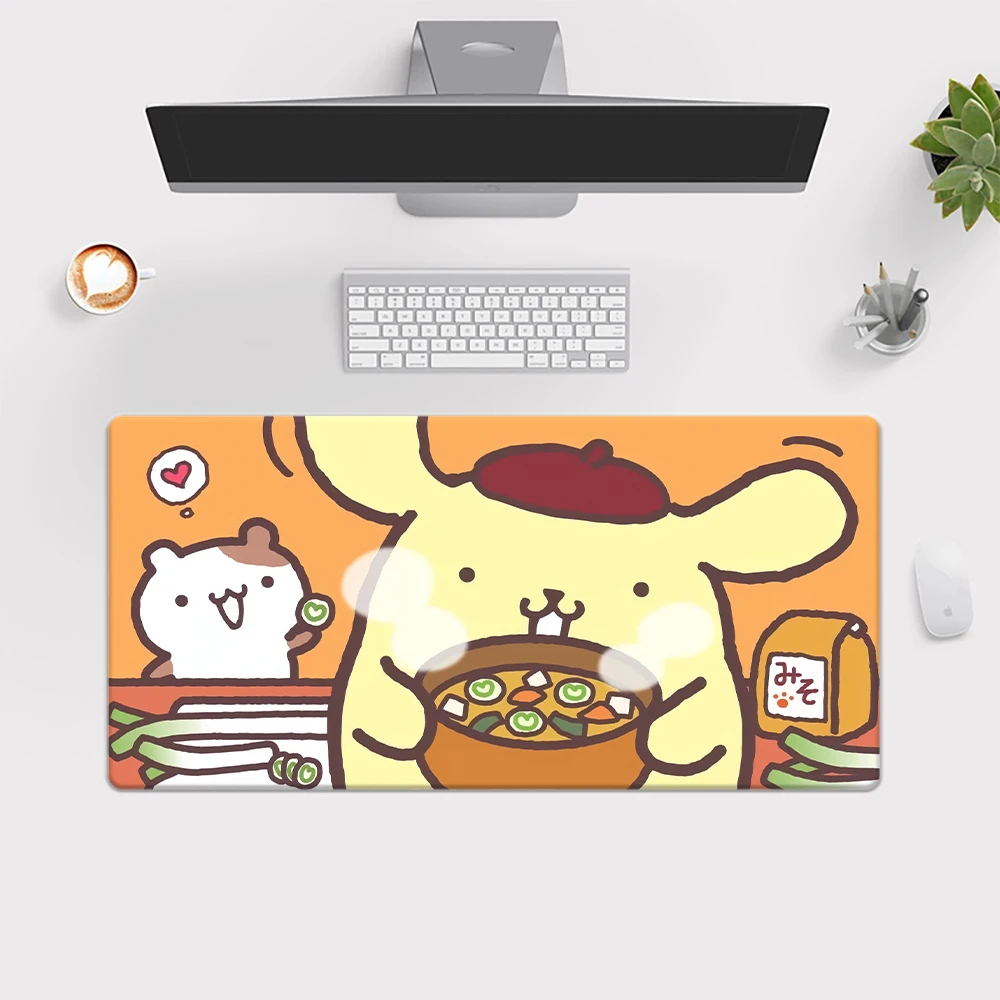 PompomPurin Sanrio Cute Mouse Pad Keyboard Gaming Accessories Mouse Mats Game Office Computer PC Gamer Laptop Desk Mat table mat