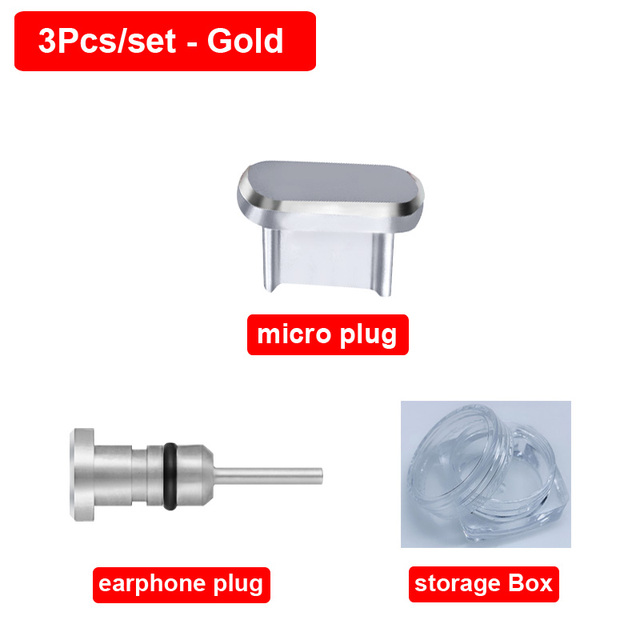 Metal Anti Dust Plug USB Type C Micro Charging Port Protector USB C 3.5mm Earphone Jack Sim Card For iPhone Redmi Samsung