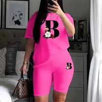 Ensemble de survêtement court pour femme A-Z Printing, décontracté pour tous les jours, 2 pièces, pour l'extérieur, la salle de sport, le jogging, vêtements pour femme, tenues d'été 2026 5