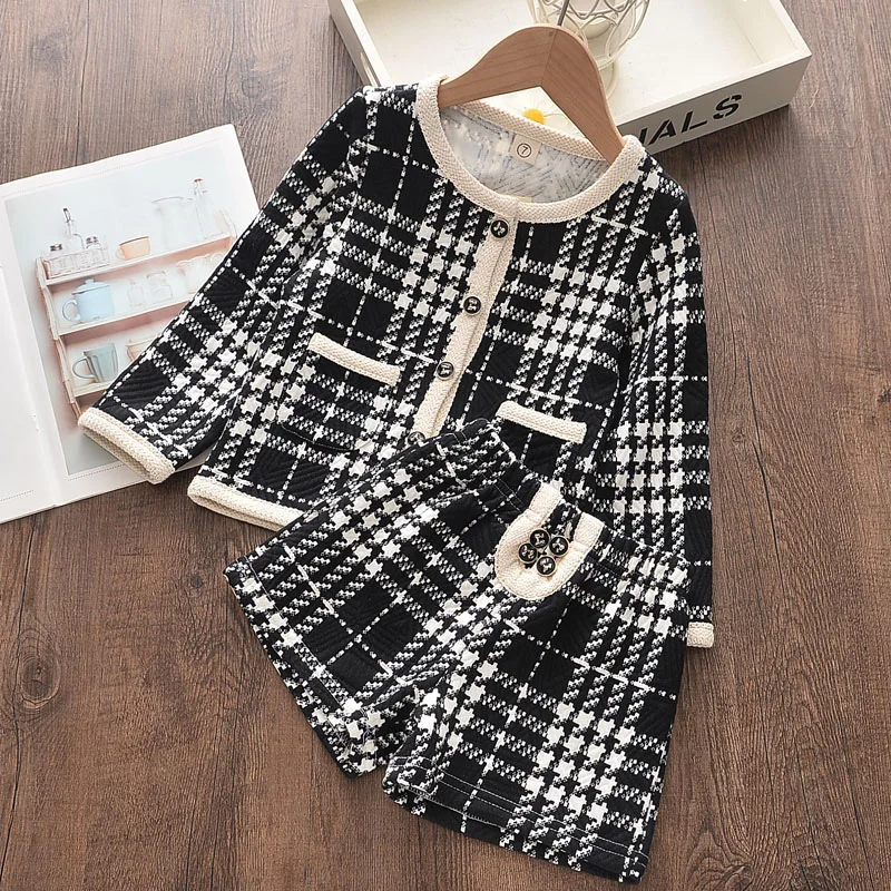 Menoea Kids Clothes Girls Set Autumn Fashion Winter Wool Coats And Skirts Boutique Kids Clothing Sets Teenager Fall Outfits