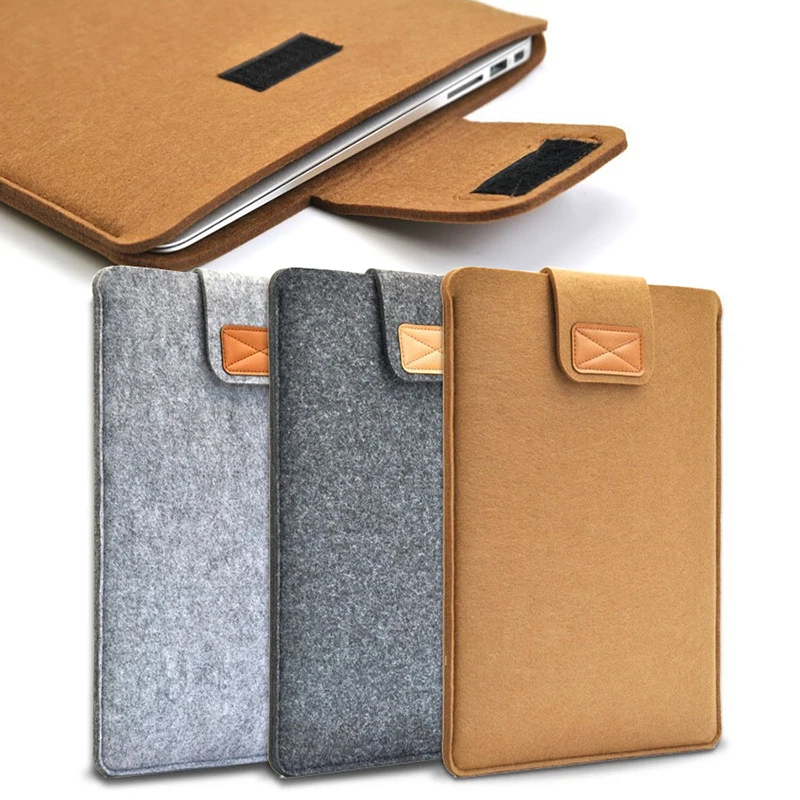 Waterproof Slim Felt Laptop and Tablet Sleeve with Storage Compartments