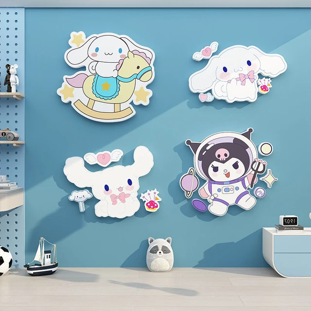 Cartoon Sanrio Paper Poster Hello Kitty Big Wall Poster Kawaii Melody  Kuromi Cinnamoroll Wall Paper Sticker Girls Bedroom Decor - Wall Stickers -  AliExpress