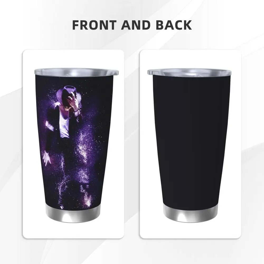 Michael Jackson Musicians Singers Dancers Stainless Steel Tumbler Vacuum Insulated Mug Thermal Cold Cup Straw With Lid 20oz