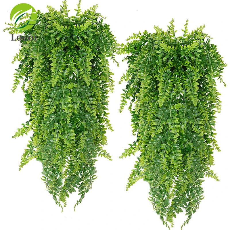 1pcs 90cm Persian Fern Leaves Vines Room Decor Hanging Artificial Plant Plastic Leaf Grass Wedding Party Wall Balcony Decoration