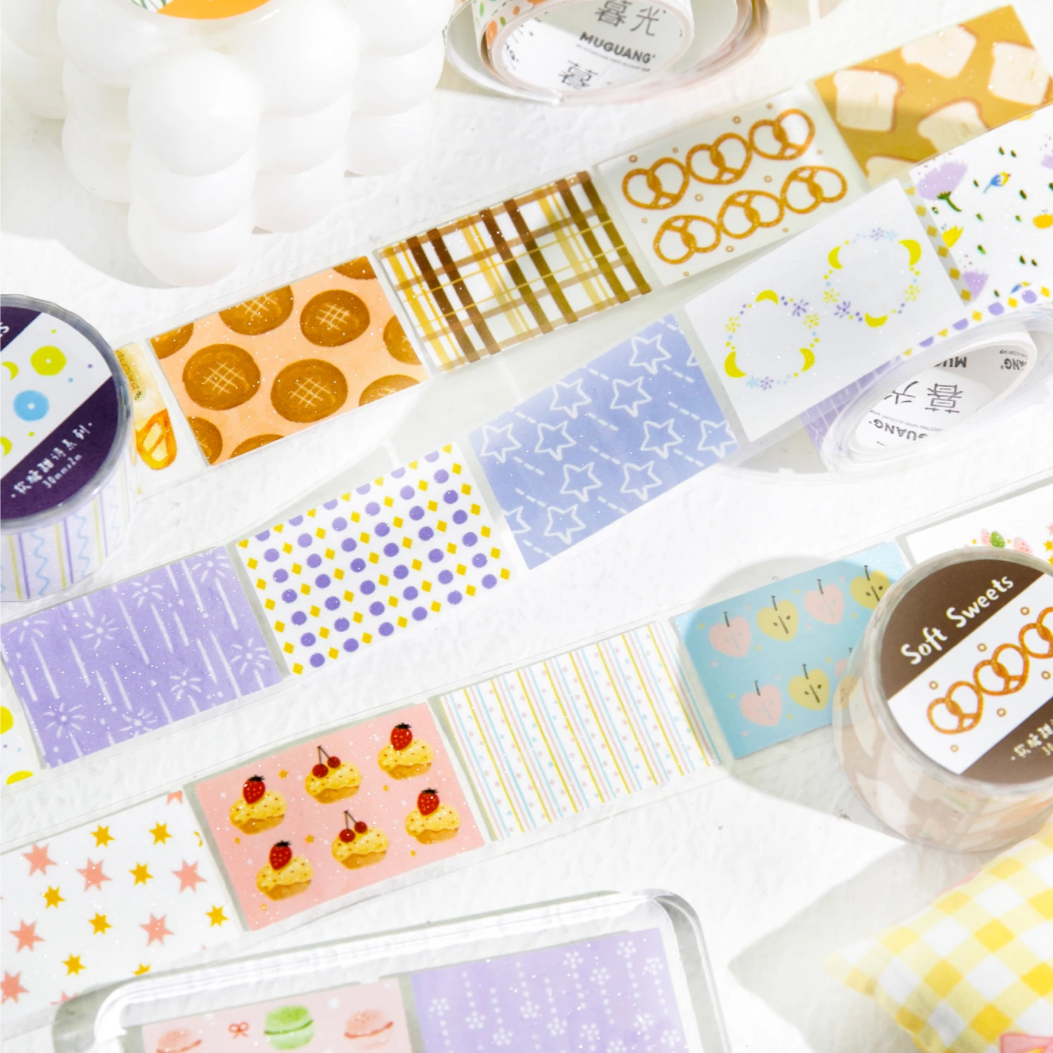 Aesthetic Washi Tape Set for Scrapbooking and Decorative Stationery