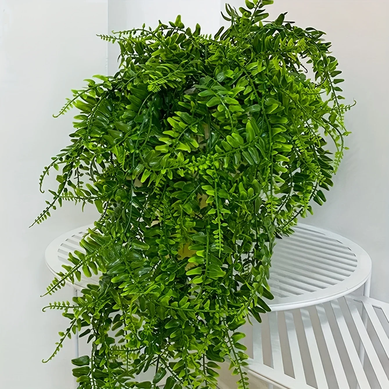 90cm Persian Fern Leaves Vines Home Room Decor Hanging Artificial Plant Plastic Leaf Grass Wedding Party Wall Balcony Decoration