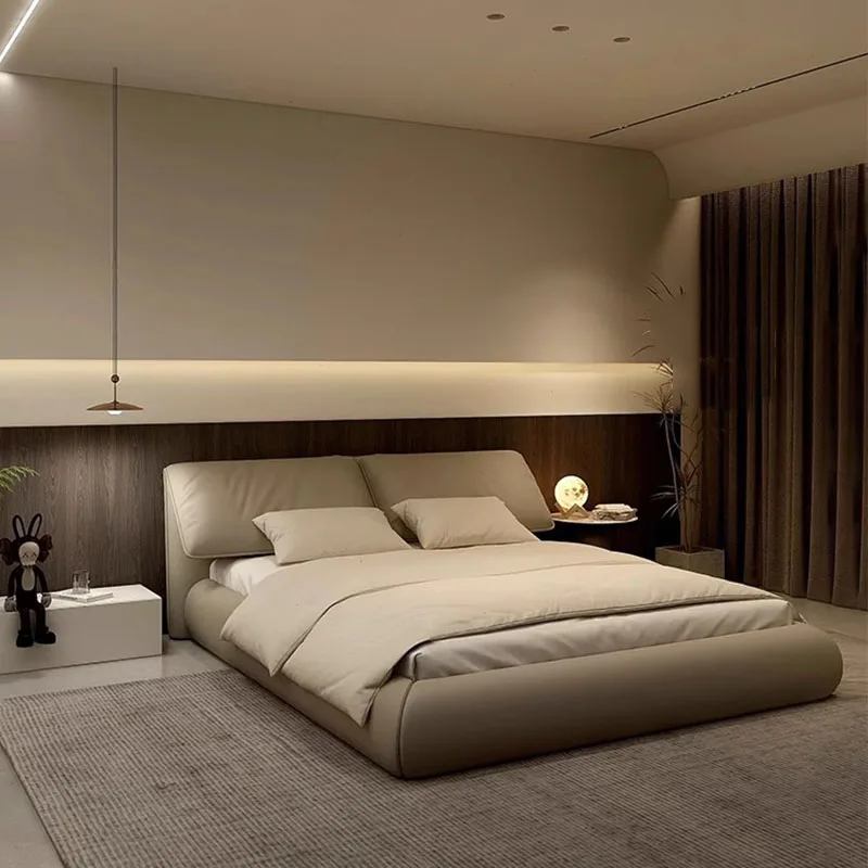 

Juvenile Modern Queen Beds Beautician Nordic European Elastic Luxury Multifunction Beds Queencama De Casal Home Furniture HDH