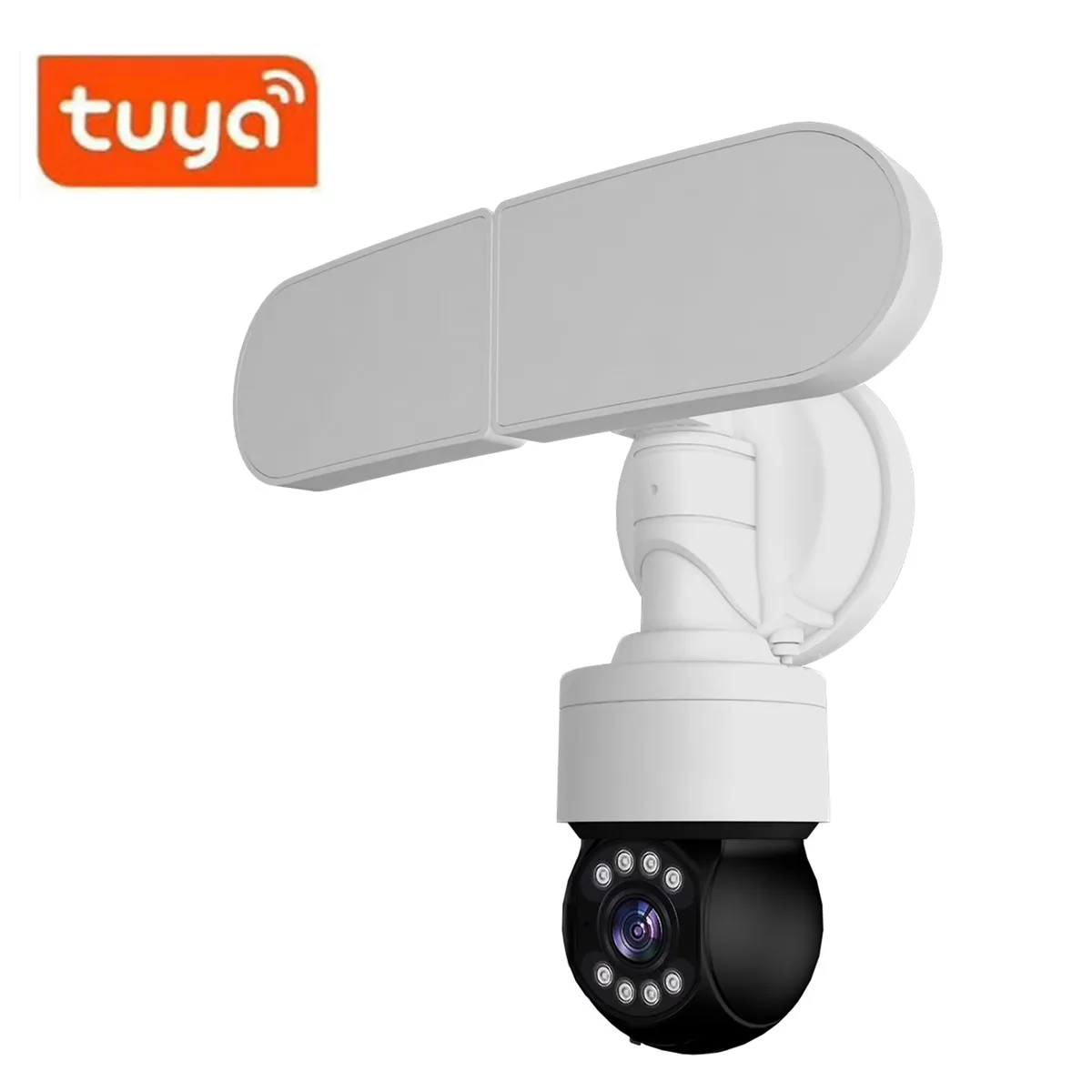 

4MP Tuya APP Floodlight Warehouse Street Lamp PTZ IP Camera Full Color AI Humanoid Detection Home Security CCTV Baby Monitor