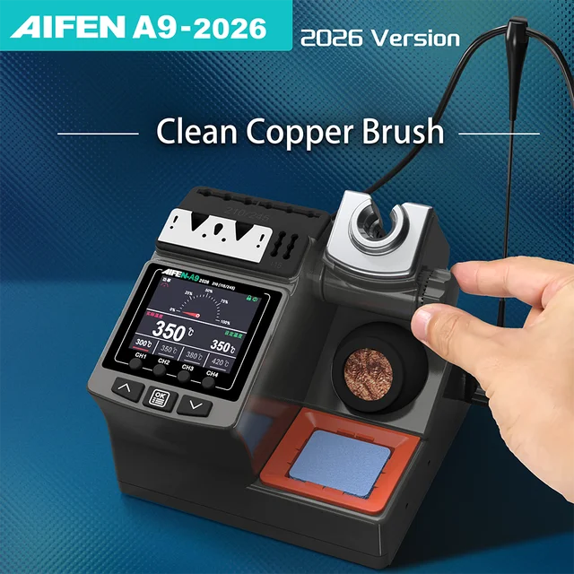 كاوية لحام احترافية AIFEN A9 (إصدار 2026) – قدرة 180 واط تدعم مقابض C210 4