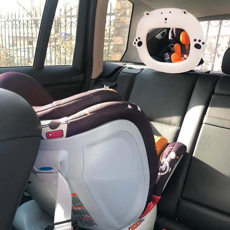 INS Cute Baby Rear Facing Mirrors Safety Car Back Seat Baby View Mirror Adjustable Useful For Infant Monitor Kids Toddler Child