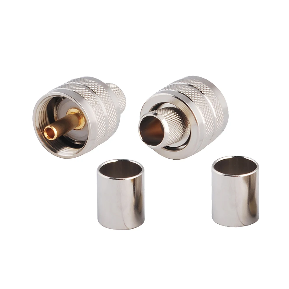 UHF Male Straight Crimp RF Coaxial Connector for CB Radio