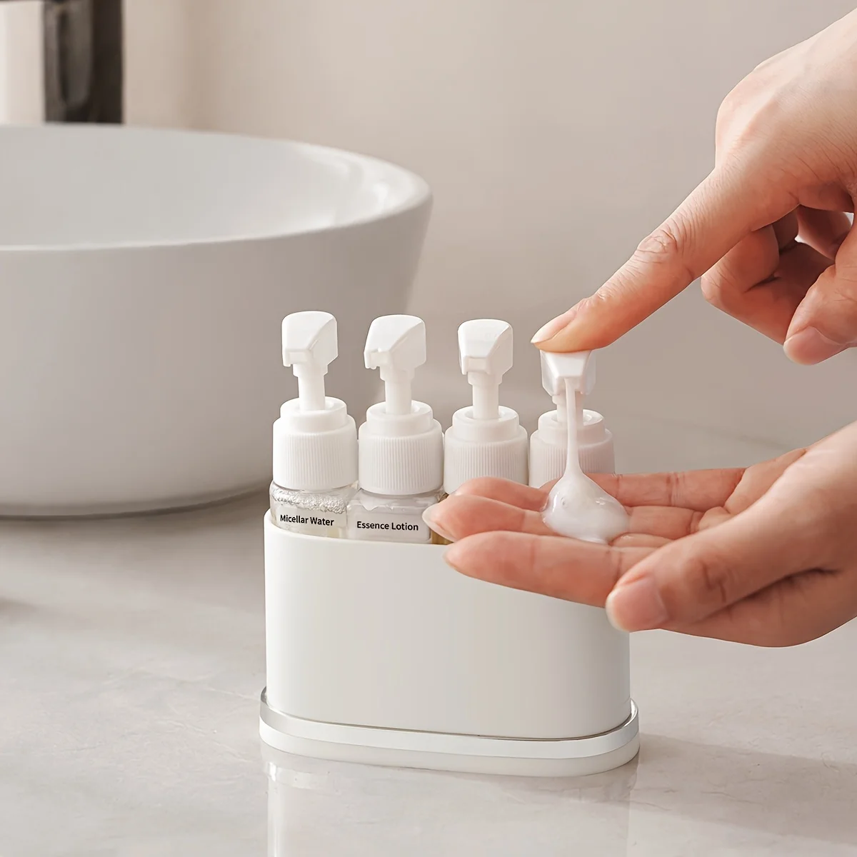 Compact Refillable Travel Toiletry Bottle Set with Labels - Available in 2 or 4 Pieces