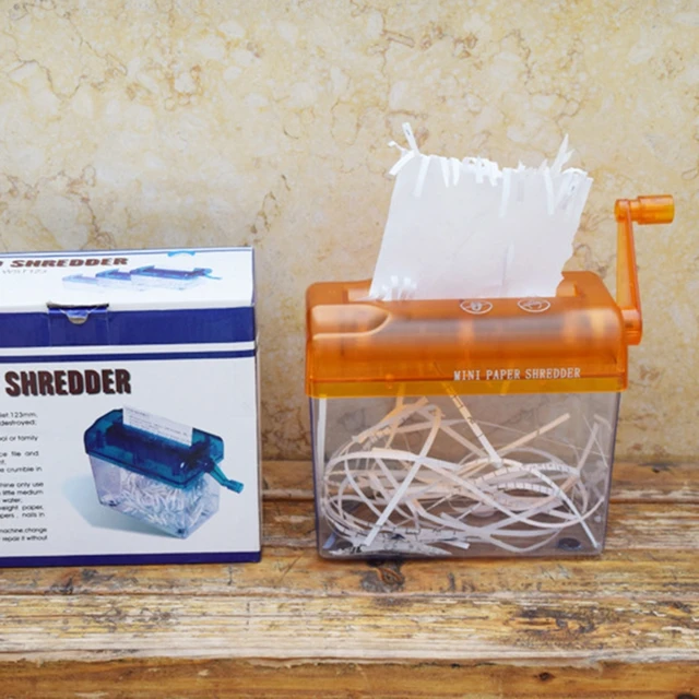 Portable Maunal Home Bill Shredder for A6 Paper Office Documents Ticket Cutting