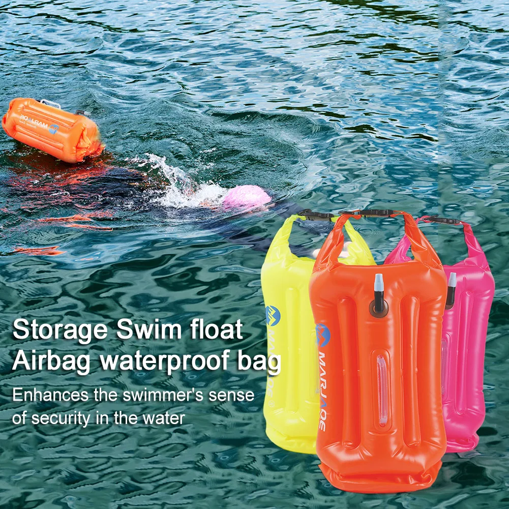 20L Tow Float Dry Bag with Adjustable Waist Belt Inflatable Waterproof Bag Float Swim Safety for Boating Fishing Camping