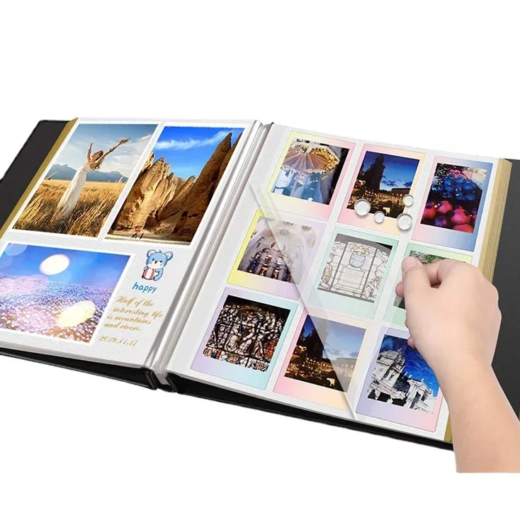 Leather Commemorative Photo Album with Laminated Viscose Inner Pages