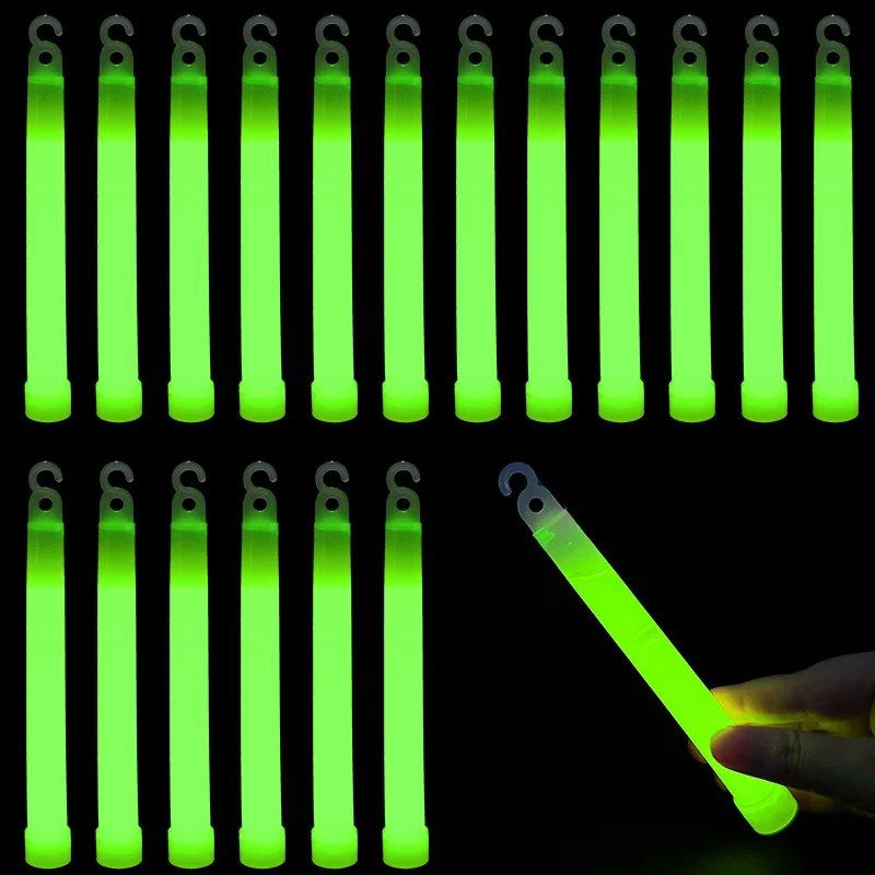 5/10 stücke Glow Sticks Mit Haken Glow In The Dark Geburtstag Party Hochzeit Dekoration Wandern Camping Outdoor Notfall leuchten Stick – Detail 3
