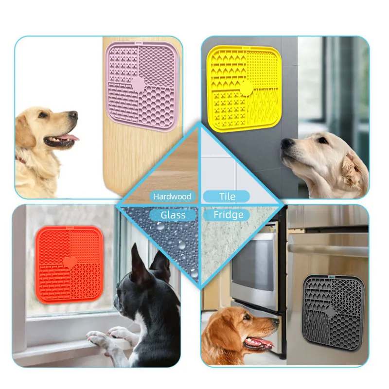 Combination pet licking pad with suction dog licking pad slow feeding dog licking pad pet bath distraction pad food dispenser 2