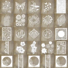 Metal Cutting Dies Elegant Flower Bush Edge Wheel Texture Nesting Circle Frame Background Die Cut for DIY Scrapbooking 2021